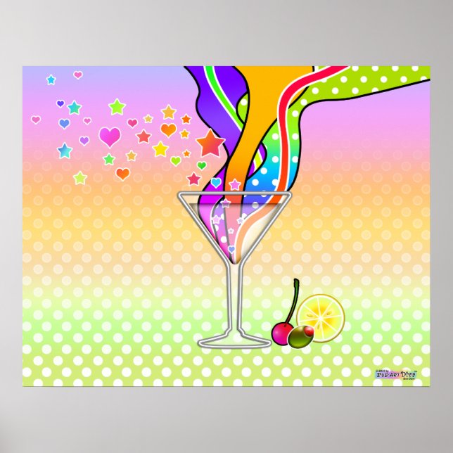 POSTER ESTILO DE ARTE POP SEXTA MARTINI (Frente)