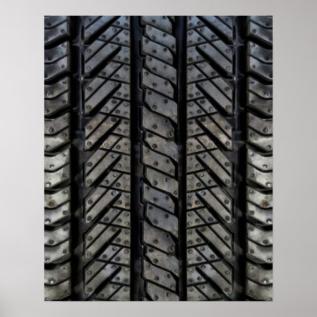 Poster Estilo de Borracha Textura Automotiva (Frente)