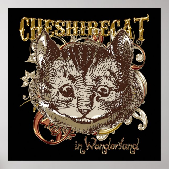 Poster Estilo de Carnaval de Cat Cheshire (Versão Dourada (Frente)