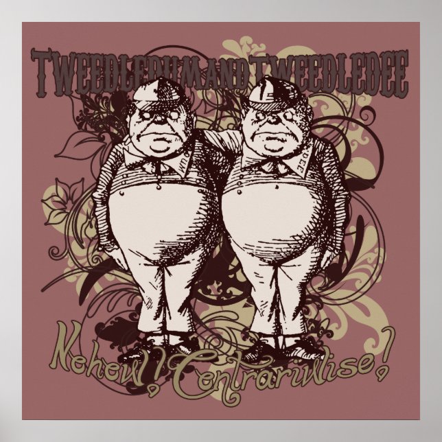 Póster Estilo de Carnaval Tweedledum e Tweedledee (Frente)