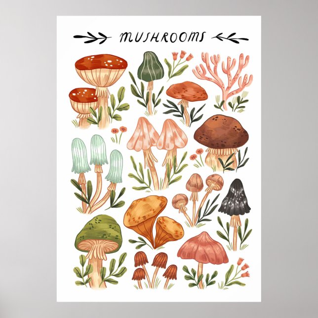 Poster Estilo de Cogumelos Caçadores de Cogumelos (Frente)