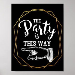 Póster Estilo de deco de arte Elegante ESTA MANEIRA PONTO