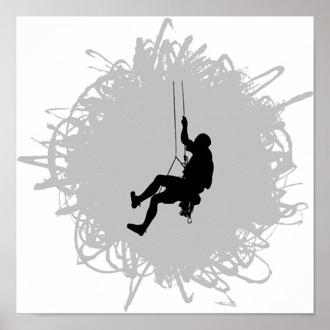 Póster Estilo de Escrivagem de Subida de Montanha (Frente)