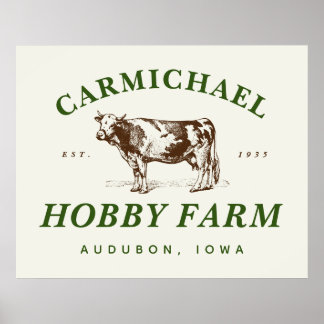 Poster Estilo de Fábrica de Viintagem Castanho Verde Esbr