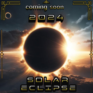 Poster Estilo de filme Solar Eclipse 2024