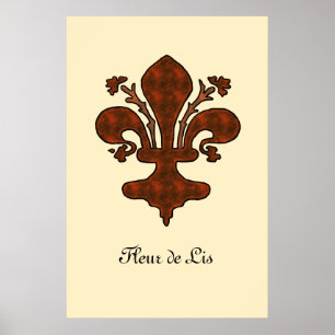 Poster Estilo de Florença Medieval Personalizável Fleur d