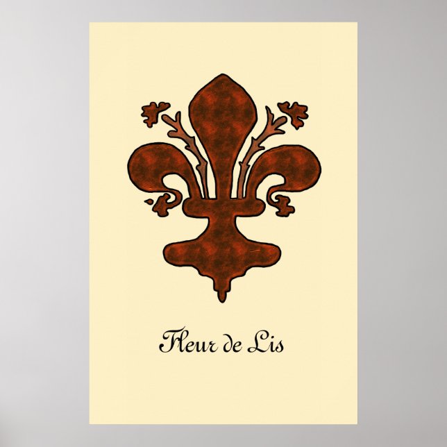 Poster Estilo de Florença Medieval Personalizável Fleur d (Frente)