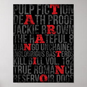 POSTER ESTILO DE GRUNGE DA VINTAGEM DOS FILMES DE TARANTI