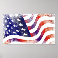 Estilo de Grunge Patriótico Desvanecido Bandeira A
