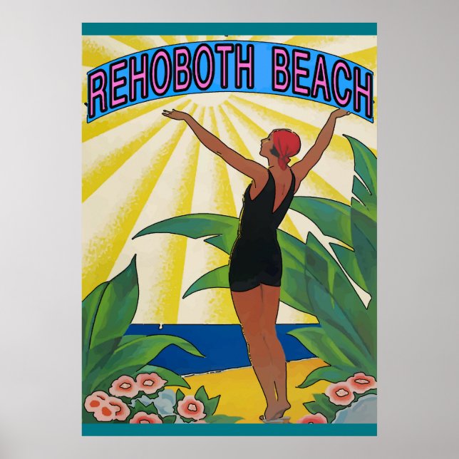 Póster Estilo de Imagem da Praia Rehoboth (Frente)