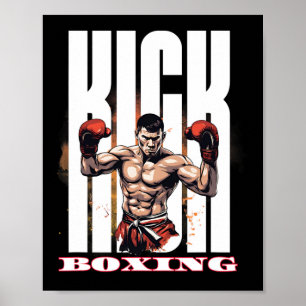 Poster Estilo de luta de Kickboxing