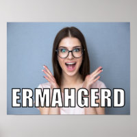 Estilo de Memória Ermahgerd Engraçado de Foto Pers