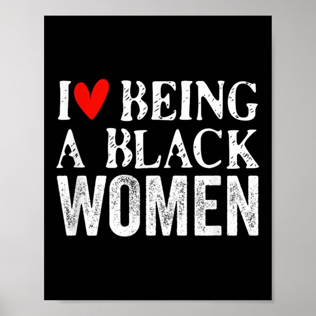 Poster Estilo De Mês Da História Da Mulher Negra Eu Adoro (Frente)