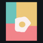 Poster Estilo de Pop de Arte do Café da Manhã Seco e Colo<br><div class="desc">Impressão de Arte para Cozinha com Ovos</div>