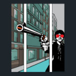 Poster Estilo de pop de arte do livro em quadrinhos legal<br><div class="desc">Pegue este legal poster de ilusão óptica 3d se você ama retrô, quadrinhos, filmes e estilo pop. Tem um efeito 3d ser mais incrível. É o melhor presente para um namorada de nerd ou um amigo que adora histórias em quadrinhos, super-heróis ou super-vilões. Esta é a minha melhor arte até...</div>