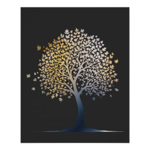 Póster Estilo de Silhueta de Vida do Ambiente Natural da