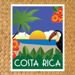 Poster Estilo de viagens vintage da Costa Rica