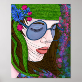 Poster Estilo de vida da Hippie Girl