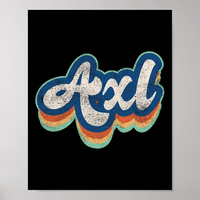 Poster Estilo de Vintage Boy 70s 80s Personalizado (Frente)