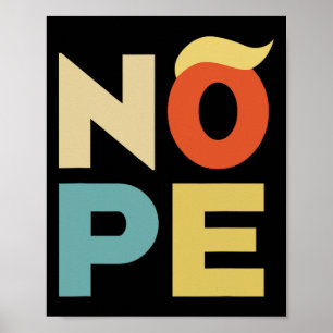 Poster Estilo de Vintage Negrito Anti-Trump