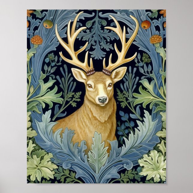 Poster Estilo Deer art nouveau (Frente)