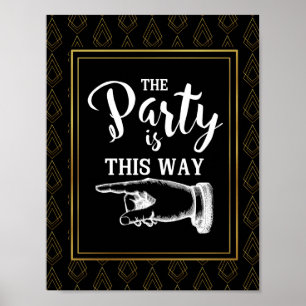 Póster Estilo do deco da arte moderna ESTE APONTAR do