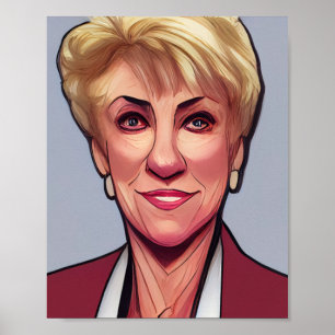 Poster Estilo do História em quadrinhos Linda Mcmahon