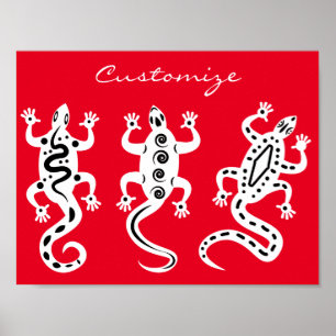 Poster Estilo do sudoeste de Thunder_Cove de três