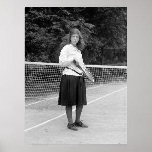Póster estilo do tênis do 1920