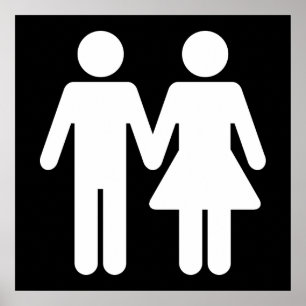 Póster Estilo do WC do casal