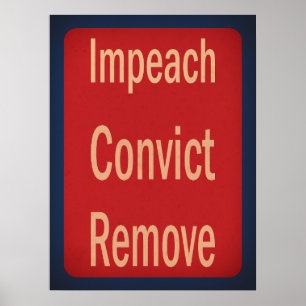 Poster Estilo dos Anos 40 Impeça Condene Remova