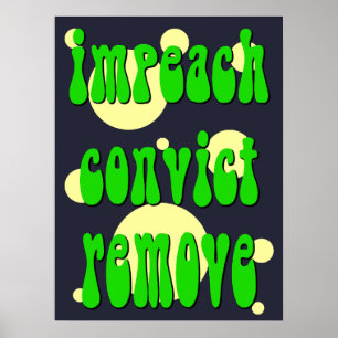 Poster Estilo dos Anos 60 Impeça Condene Remova