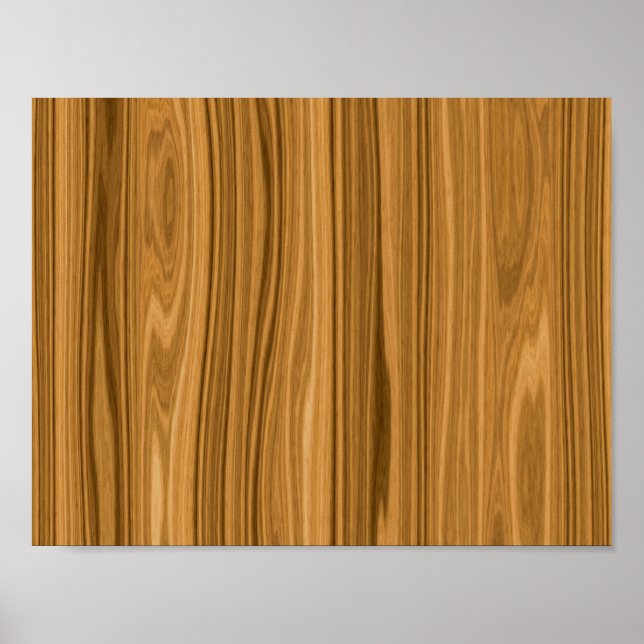 Poster Estilo Elegante de grãos de madeira (Frente)
