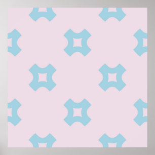 Poster Estilo engraçado padrão geométrico sem costura com