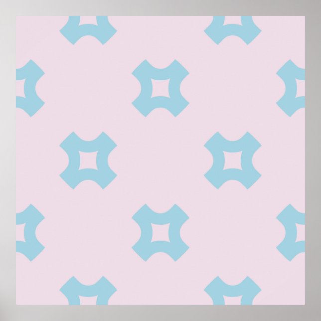 Poster Estilo engraçado padrão geométrico sem costura com (Frente)