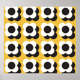 Poster Estilo escandinavo, padrão de colheita floral