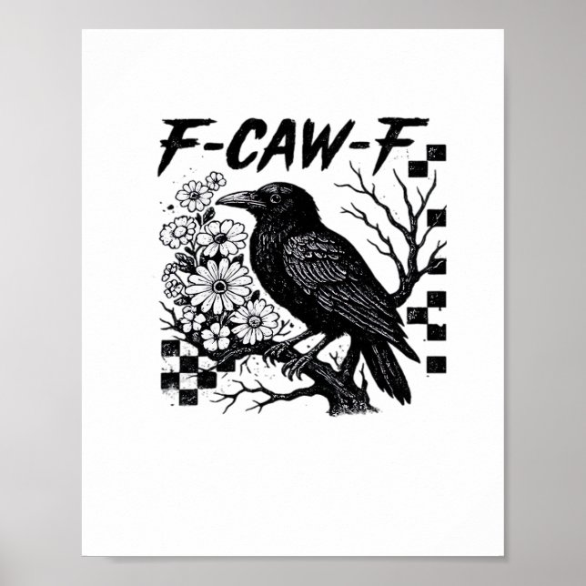 Poster Estilo essencial engraçado e moderno F Caw F (Frente)