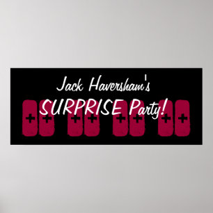 Poster Estilo feito sob encomenda do Grunge da festa de