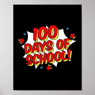 Poster Estilo Feliz 100º 100 Dias De Escola