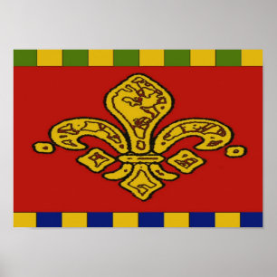 Póster Estilo francês Fleur De Lis