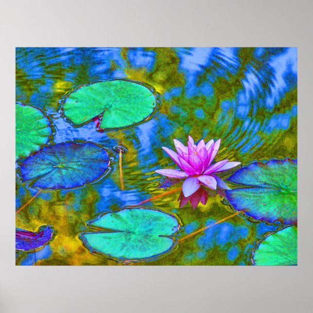 Poster Estilo impressionista Lilypad no Jardim Italiano (Frente)