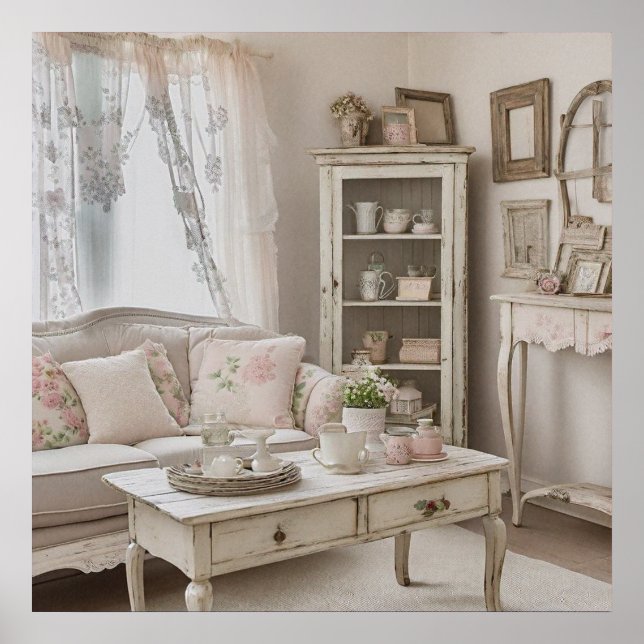 Poster Estilo inicial do Chique de fotos imprimível (Frente)