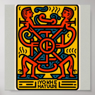 Poster estilo Keith Herling design egípcio