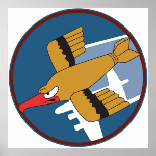 Poster Estilo Limpo de USAAF do Grupo de Bombardeamento d