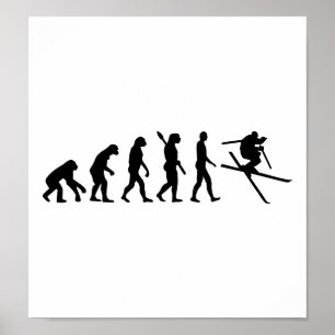Poster Estilo livre do esqui da evolução