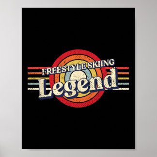 Poster Estilo Livre Esqui Lenda Inverno Esportes Encantad