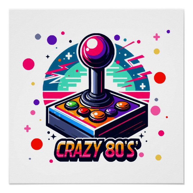 Póster estilo louco dos anos 80 (Frente)