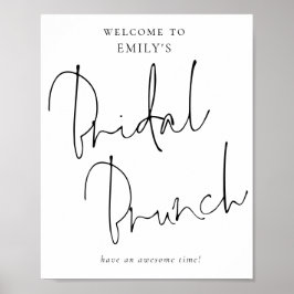 Poster Estilo Manuscrito Moderno Bem-vindo ao Brunch Nupc