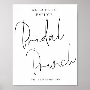 Poster Estilo Manuscrito Moderno Bem-vindo ao Brunch Nupc