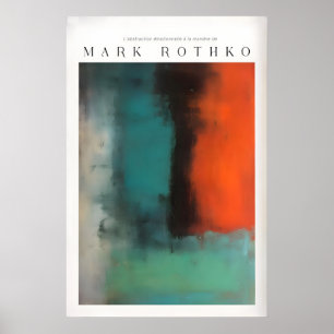 Poster Estilo Moderno de Mark Rothko Abstração em Tela